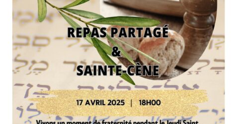 Etude Biblique avec repas et Sainte Cène 2025 à Saumur