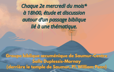 GROUPE BIBLIQUE ŒCUMÉNIQUE – Saumur Centre