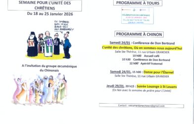 SEMAINE DE PRIERE POUR L&rsquo;UNITE DES CHRETIENS 2026 à CHINON